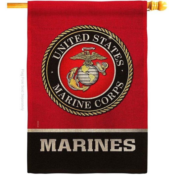 Marine Corps Garden Flag Double Sided Military Outdoor Decorations 18" x 13" - Picture 2 of 2